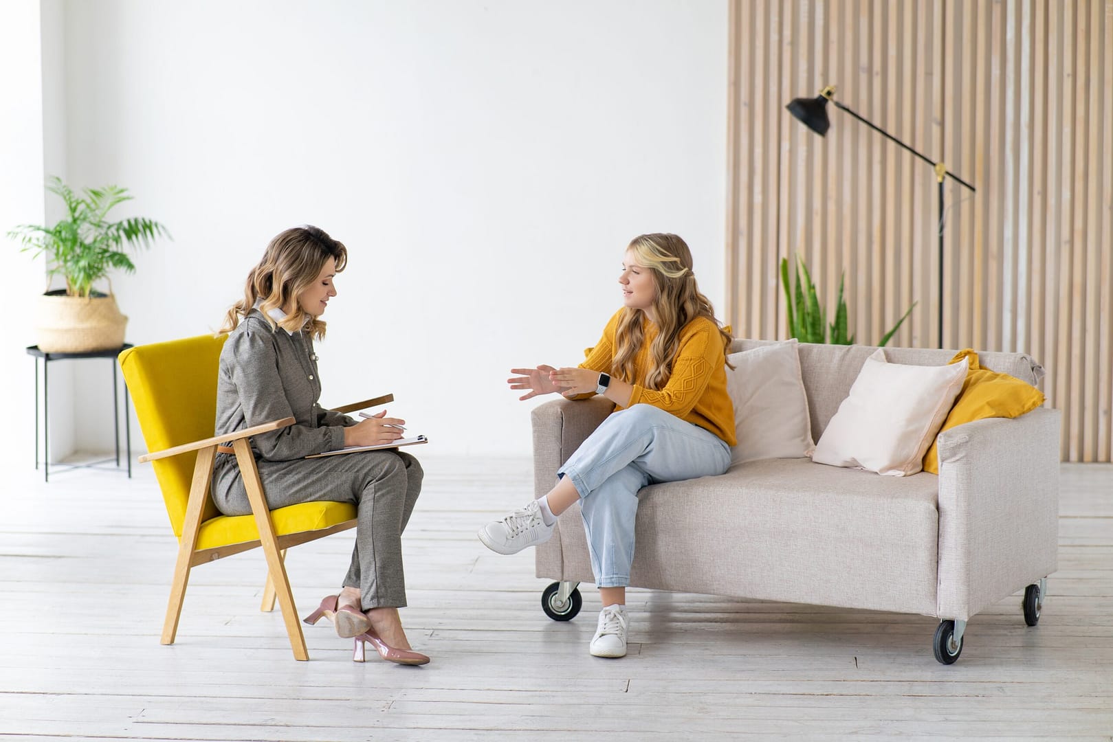 Woman Psychologist Works With Teenage Girl